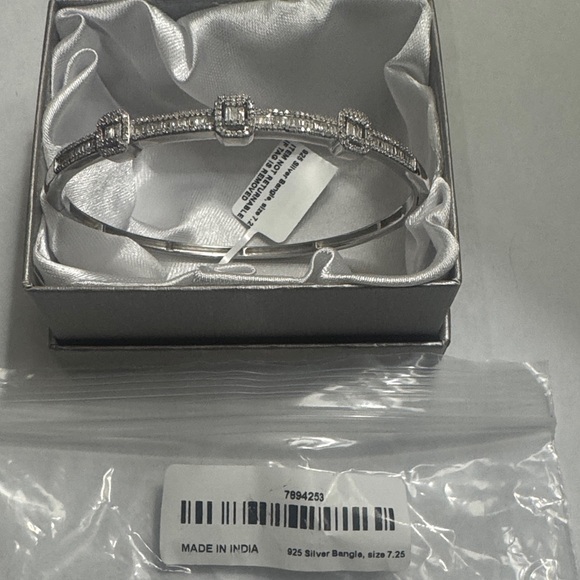 BRACELET, DIAMOND, BANGLE, 7.25”. ELEGANT, ART DECO - Picture 5 of 13